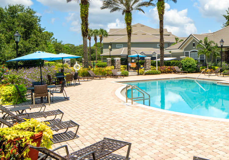 Pool at MAA Lakewood Ranch luxury apartment homes in Tampa, FL