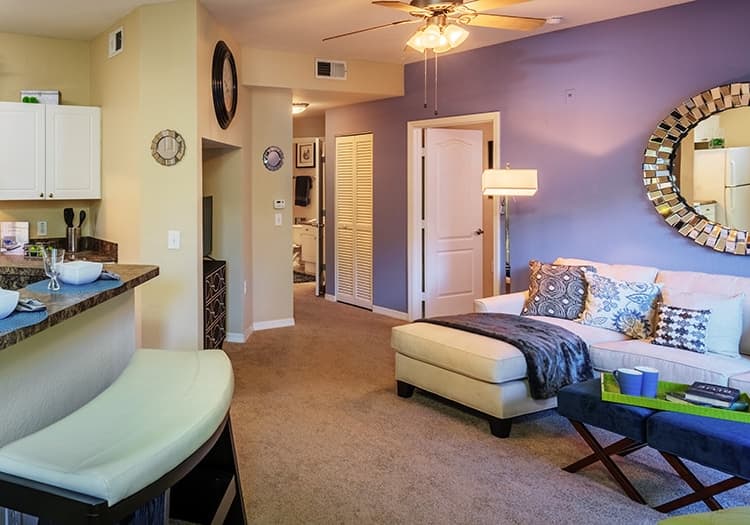 Living Room at Park Crest at Innisbrook luxury apartment homes in Tampa, FL
