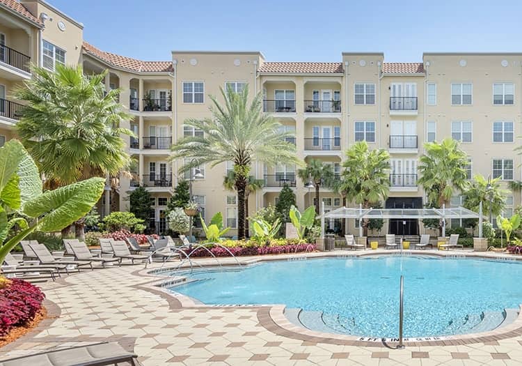 Pool at Post Soho Square luxury apartment homes in Tampa, FL