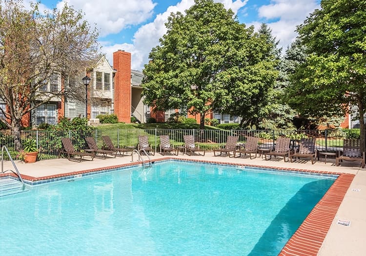 Pool at The Mansion luxury apartment homes in Lexington, KY