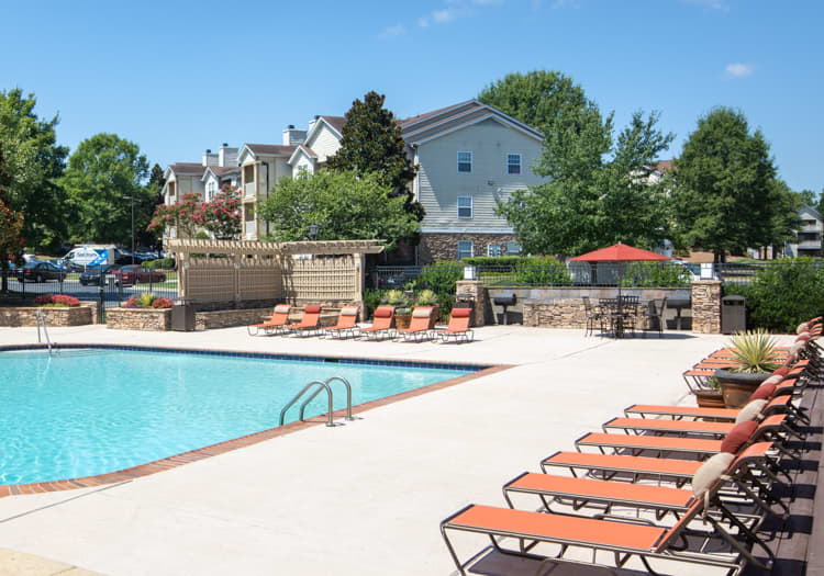 Pool at MAA Legacy Park luxury apartment homes in Charlotte, NC