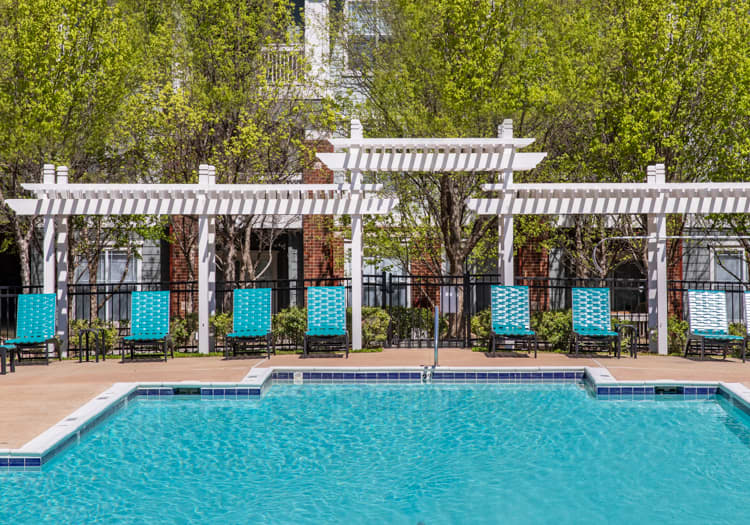 Pool at Colonial Grand at Research Park luxury apartment homes in Durham, NC