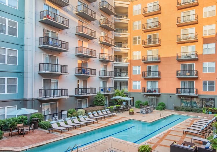 Pool at Hue luxury apartment homes in Raleigh, NC