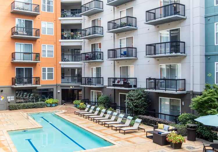 Pool at Hue luxury apartment homes in Raleigh, NC