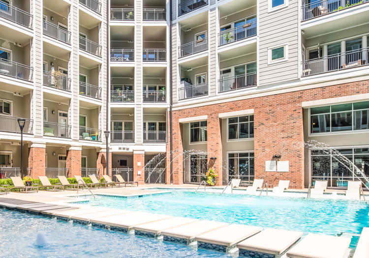 Pool at MAA Acklen luxury apartment homes in Nashville, TN