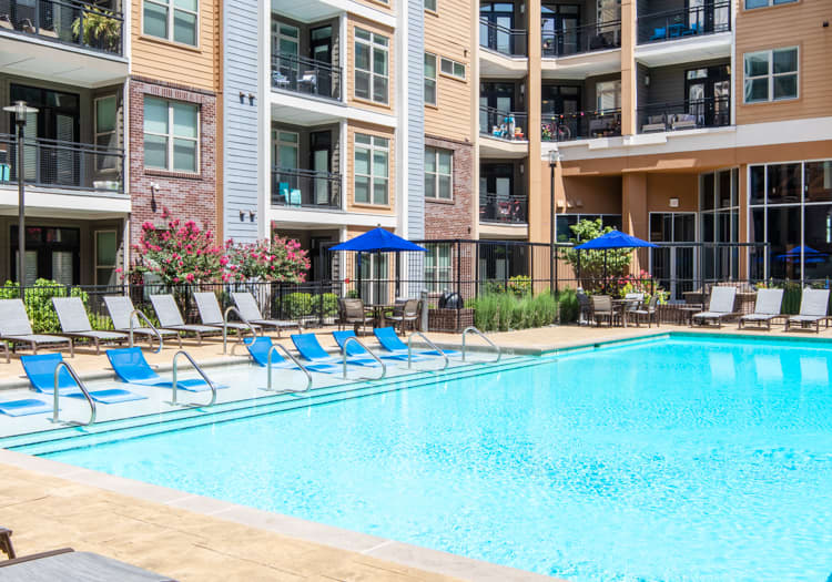 Pool at MAA Charlotte Ave luxury apartment homes in Nashville, TN