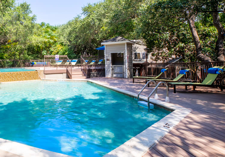 Pool at MAA Barton Skyway luxury apartment homes in Austin, TX