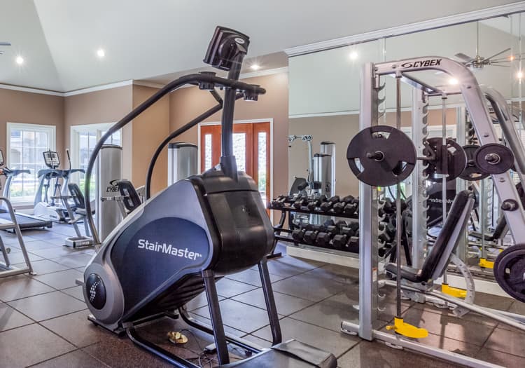 Fitness Center at Colonial Village at Quarry Oaks luxury apartment homes in Austin, TX