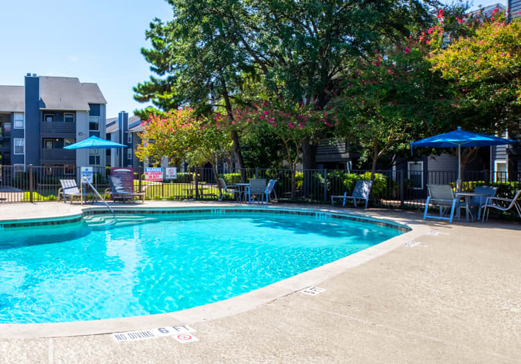 Pool at Stassney Woods luxury apartment homes in Austin, TX