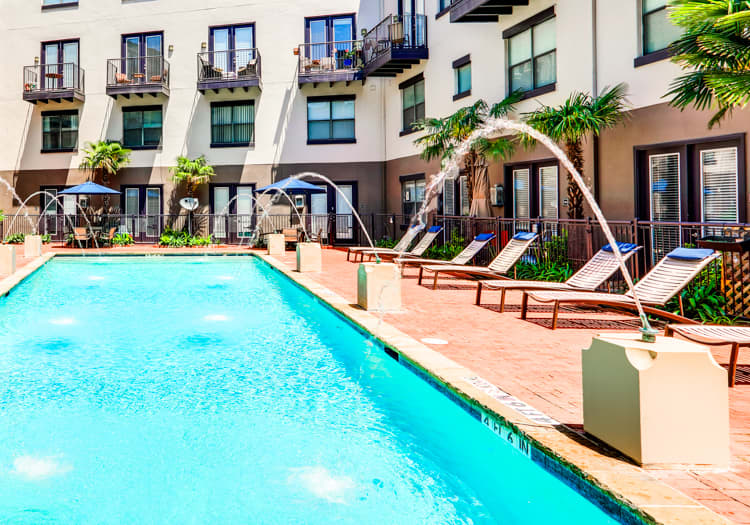 Pool at MAA North Hall luxury apartment homes in Dallas, TX