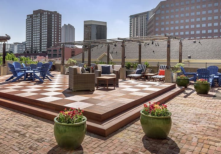 Rooftop Seating & Skyline Views at Post Vineyard luxury apartment homes in Dallas , TX