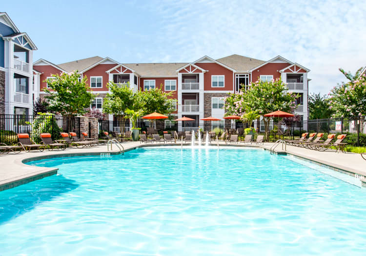 Pool at Station Square at Cosner's Corner luxury apartment homes in Fredericksburg, VA