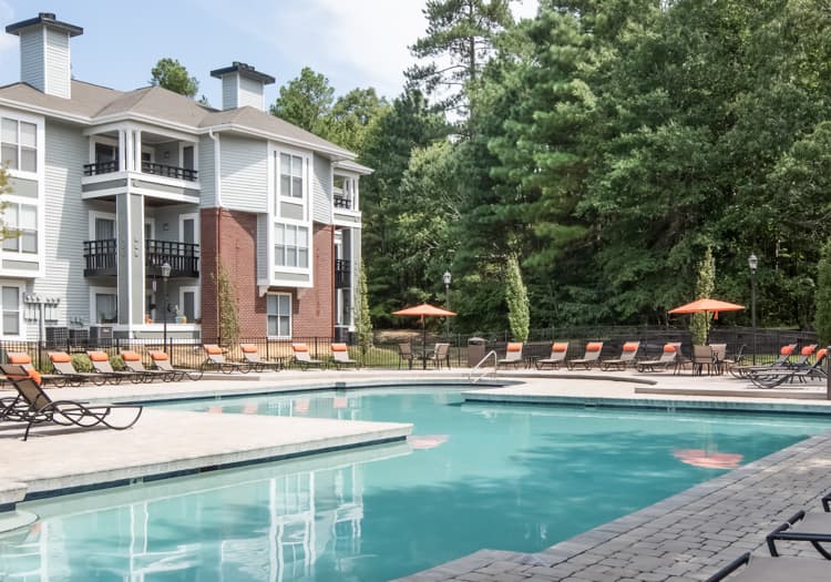 Pool at Colonial Village at Waterford luxury apartment homes in Richmond, VA