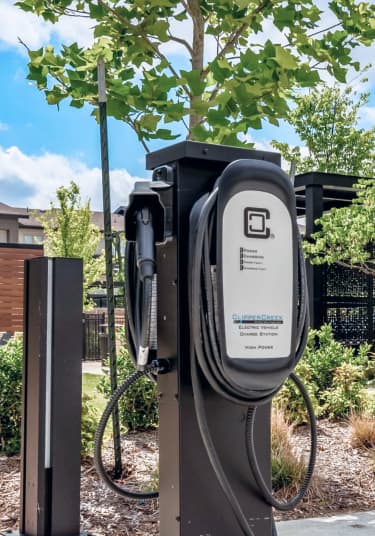 EV charging station connection