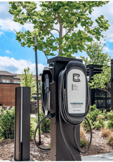 EV charging station connection