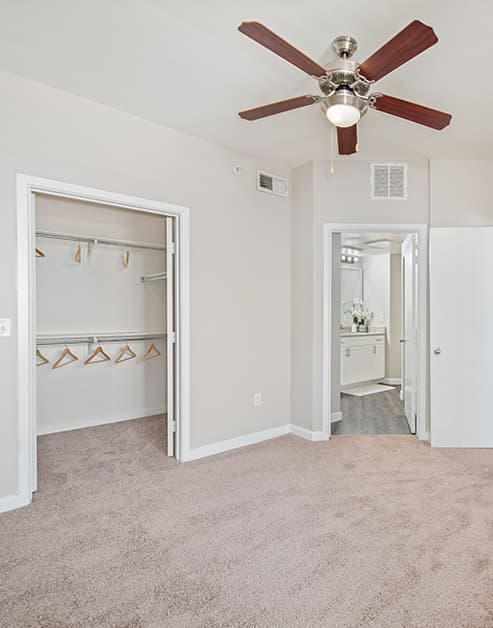 Bedroom at MAA Medical District luxury apartment homes in Dallas, TX