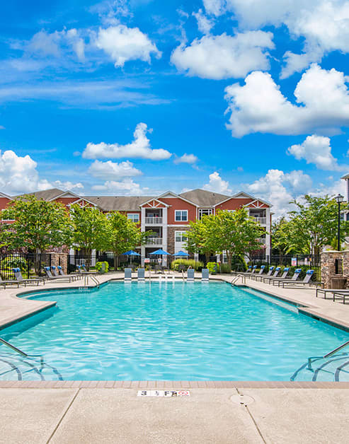 Pool at Station Square luxury apartment homes in Fredericksburg, VA