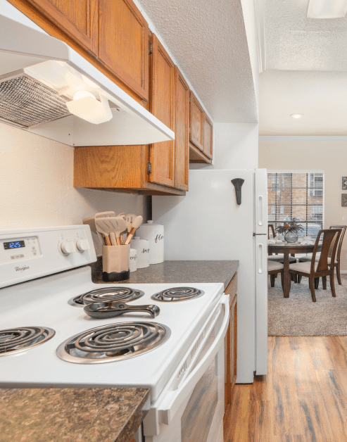 Kitchen at MAA Valleywood luxury apartment homes in Houston, TX