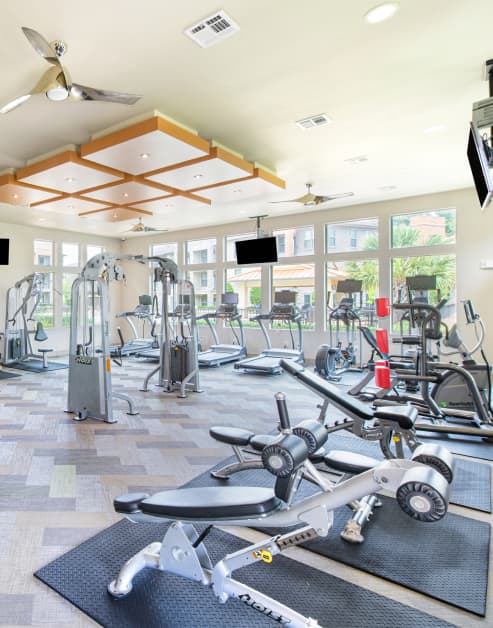 Fitness center at MAA Vintage Park luxury apartment homes in Houston, TX