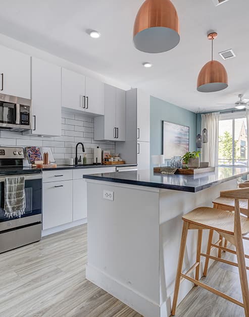 Kitchen at MAA at Daybreak luxury apartment homes in South Jordan, UT