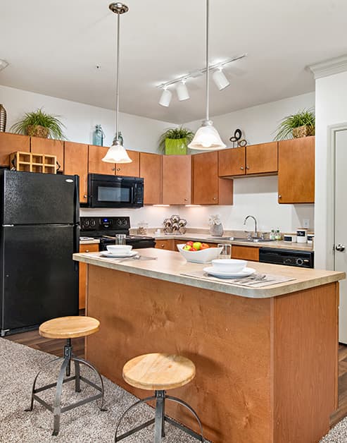 Kitchen at MAA Fall Creek luxury apartment homes in Houston, TX