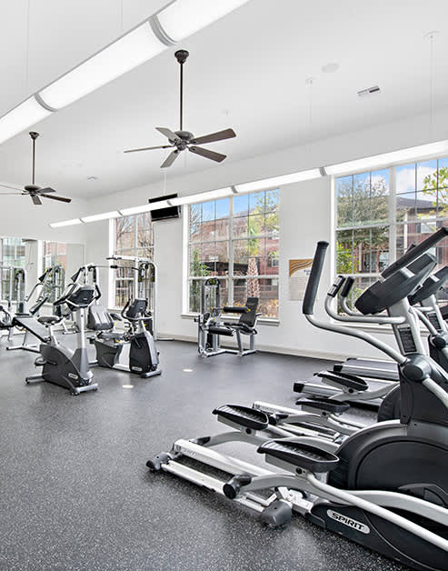 Fitness center at MAA Fall Creek luxury apartment homes in Houston, TX