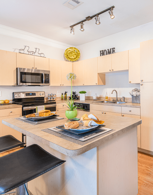 Kitchen at MAA Legacy Pines luxury apartment homes in Houston, TX