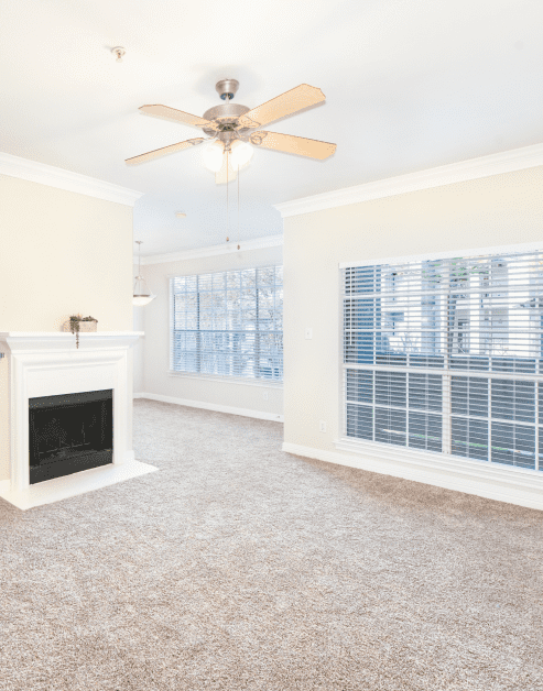 Living room at MAA Ranchstone luxury apartment homes in Houston, TX
