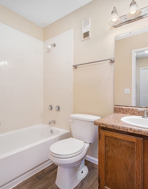 Bathroom at Coopers Hawk luxury apartment homes in Jacksonville, FL