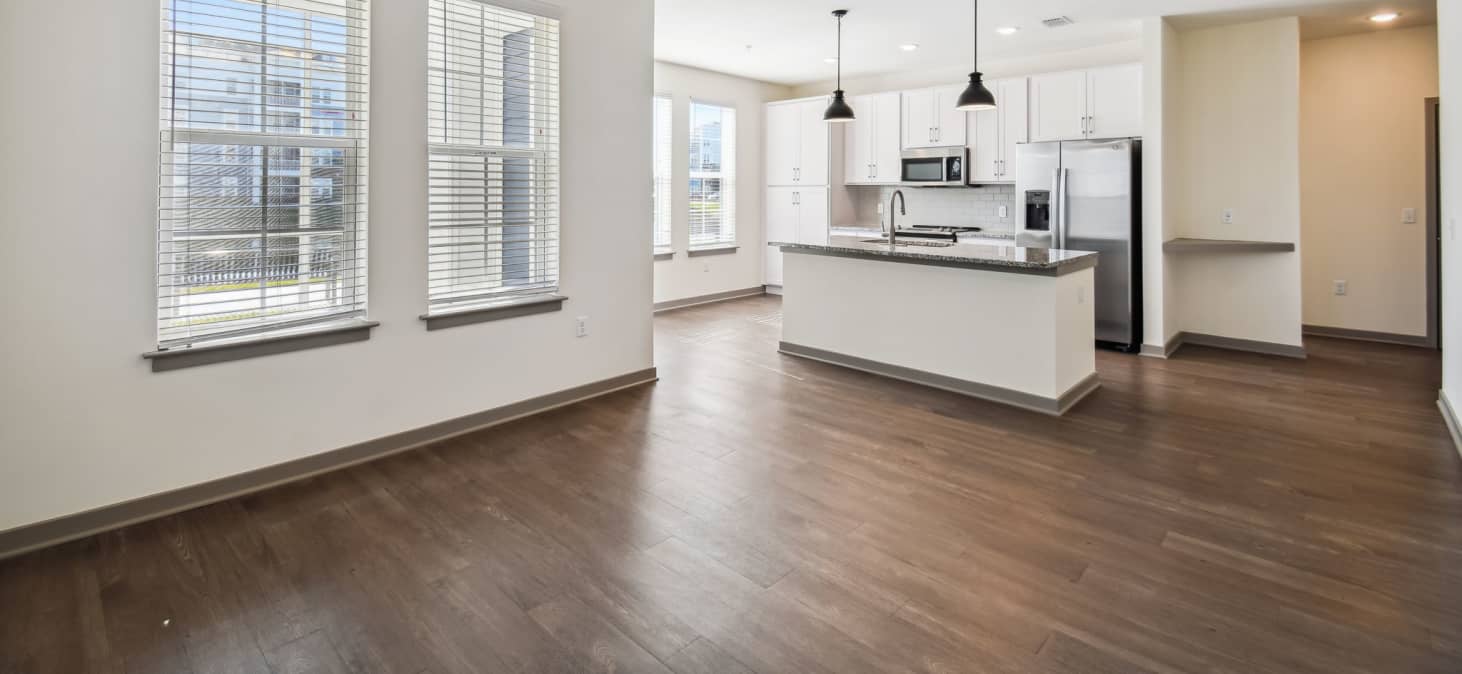 Living room at MAA Boggy Creek luxury apartment homes in Orlando, FL