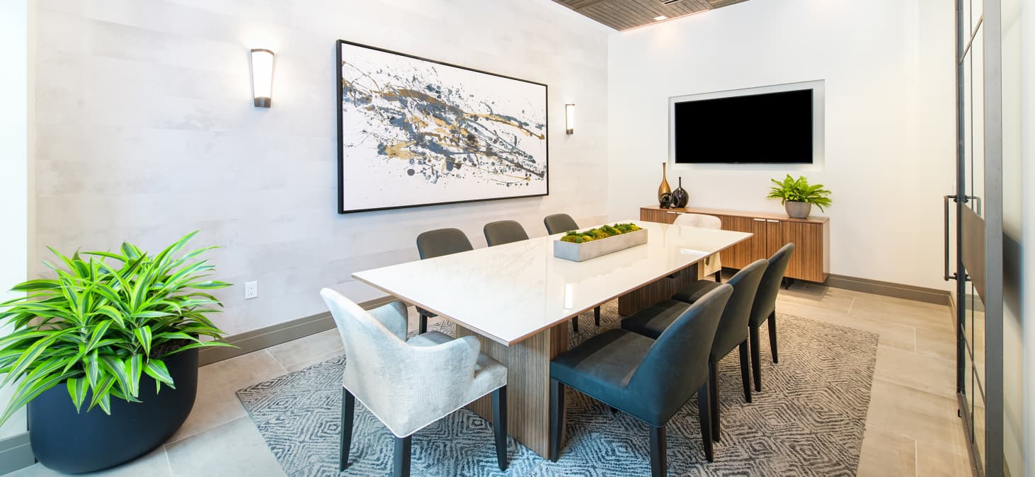 Conference room at MAA Robinson luxury apartments in Orlando, Florida