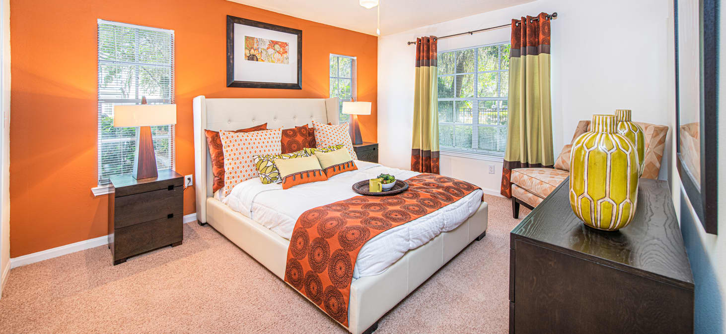 Bedroom at MAA Town Park luxury apartment homes in Lake Mary, FL