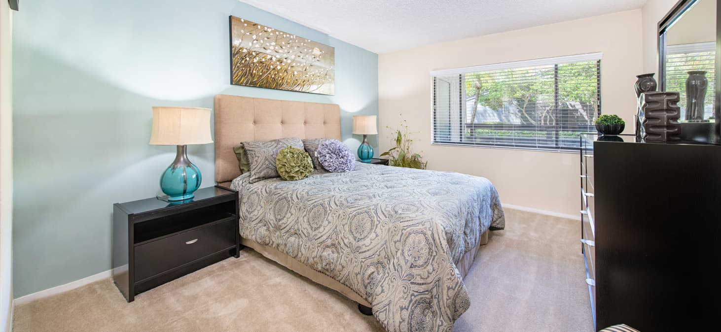 Bedroom at The Links at Carrollwood luxury apartment homes in Tampa, FL