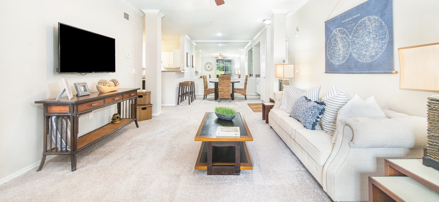 Interior Living Room at MAA McDaniel Farm luxury apartment homes in Atlanta, GA