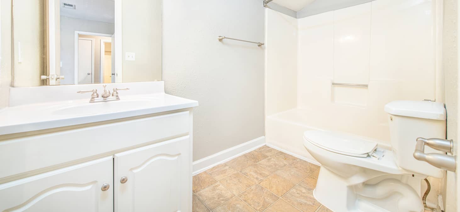 Bathroom at MAA Spring Creek luxury apartment homes in Greenville, SC