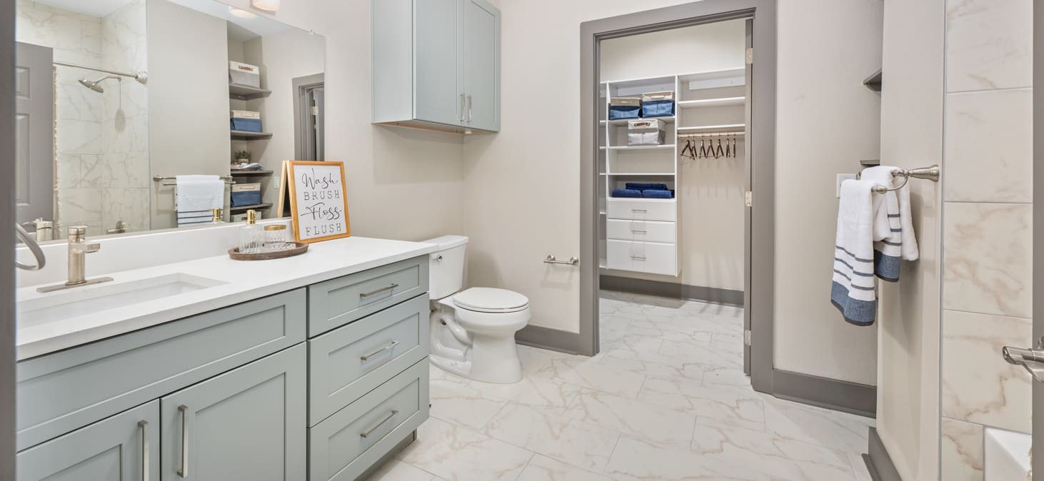 Bathroom at MAA Gallery luxury apartment homes in Dallas, TX