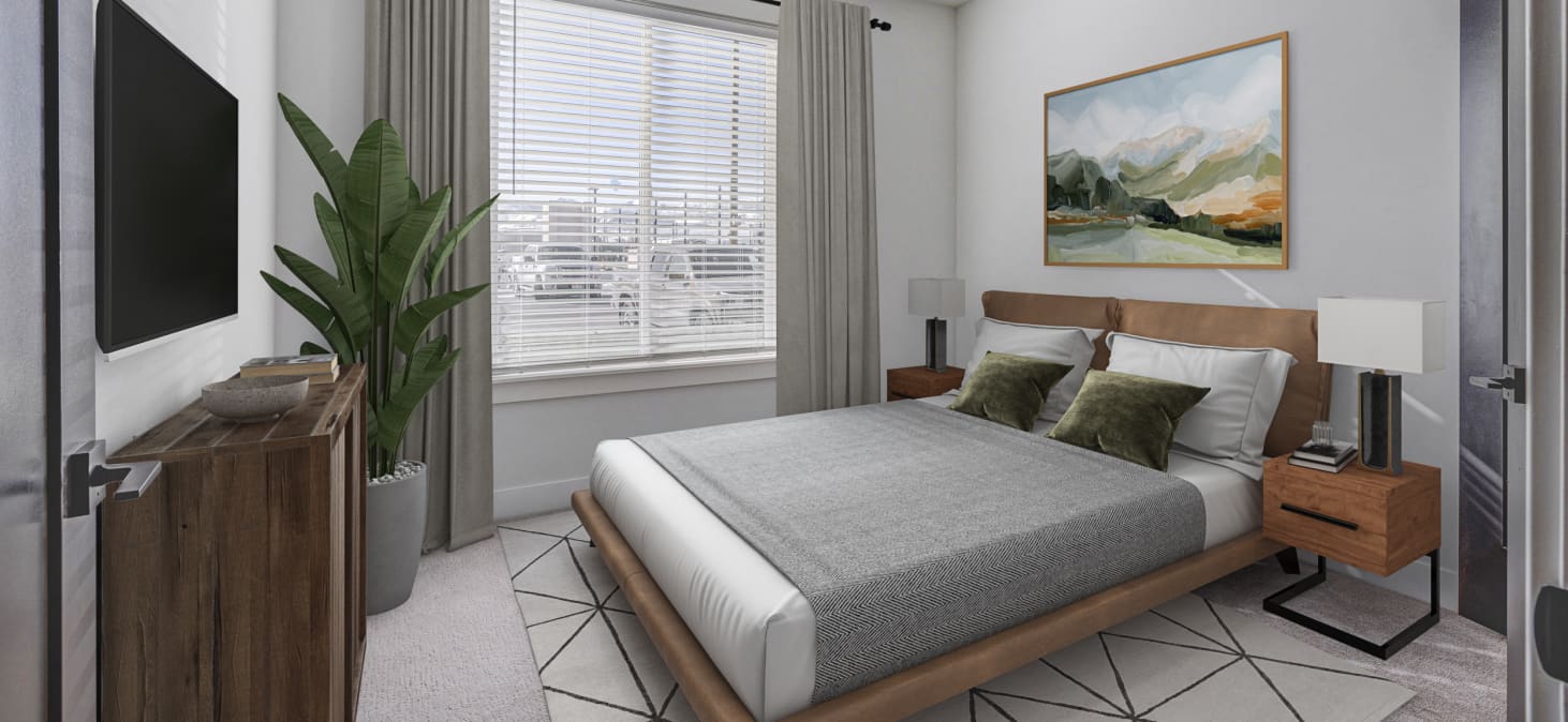 Bedroom at MAA at Daybreak luxury apartment homes in South Jordan, UT