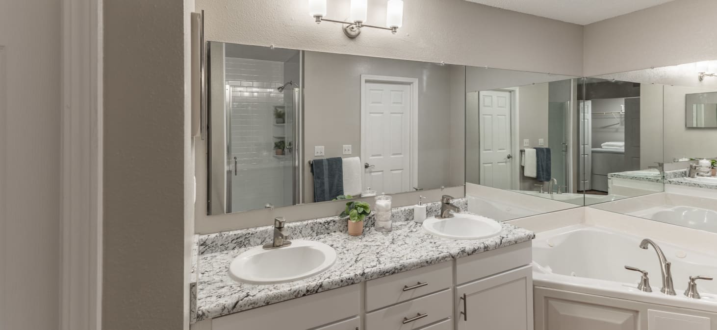 Bathroom at MAA Providence Main luxury apartment homes in Huntsville, AL