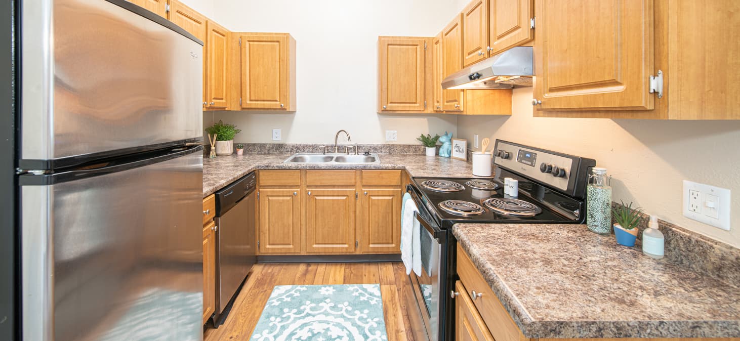 Kitchen at Woodhollow luxury apartment homes in Jacksonville, FL