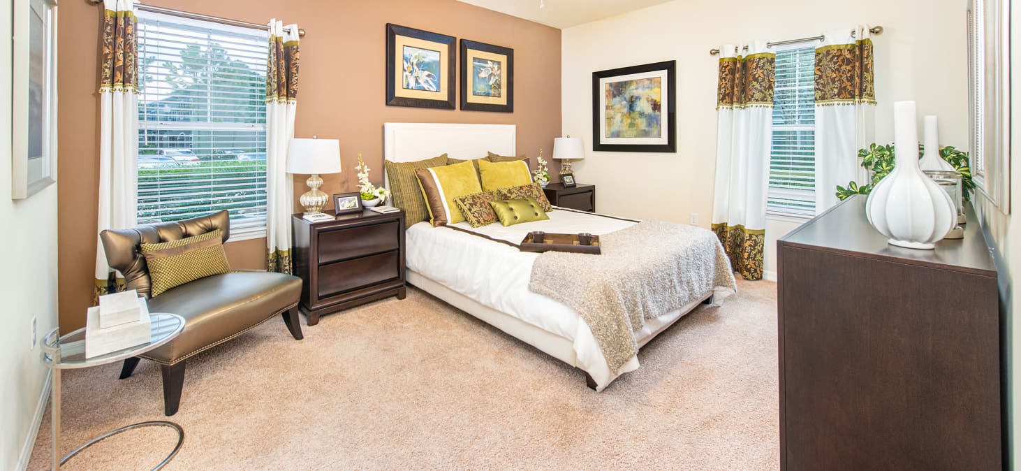 Bedroom at MAA Lake Mary luxury apartment homes in Orlando, FL