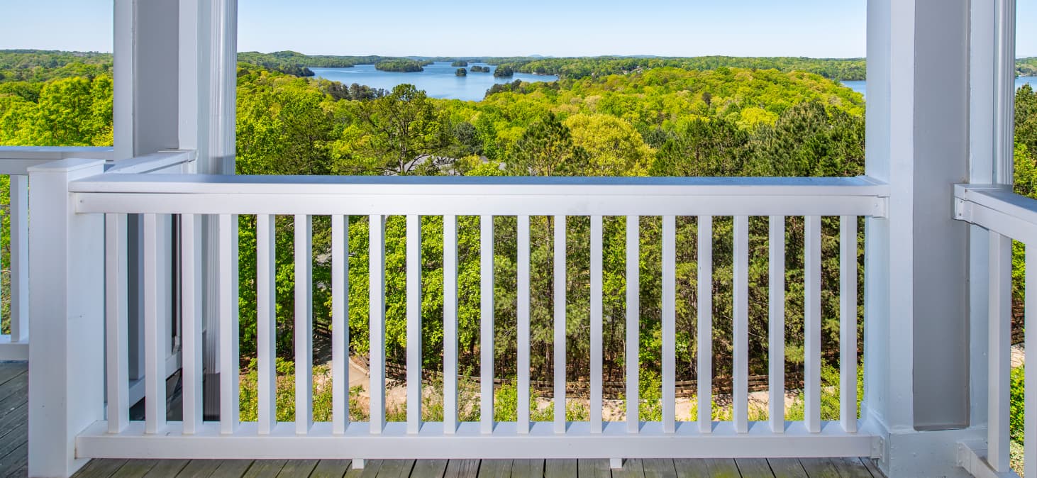 Balcony at MAA Lake Lanier luxury apartment homes in Gainesville, GA