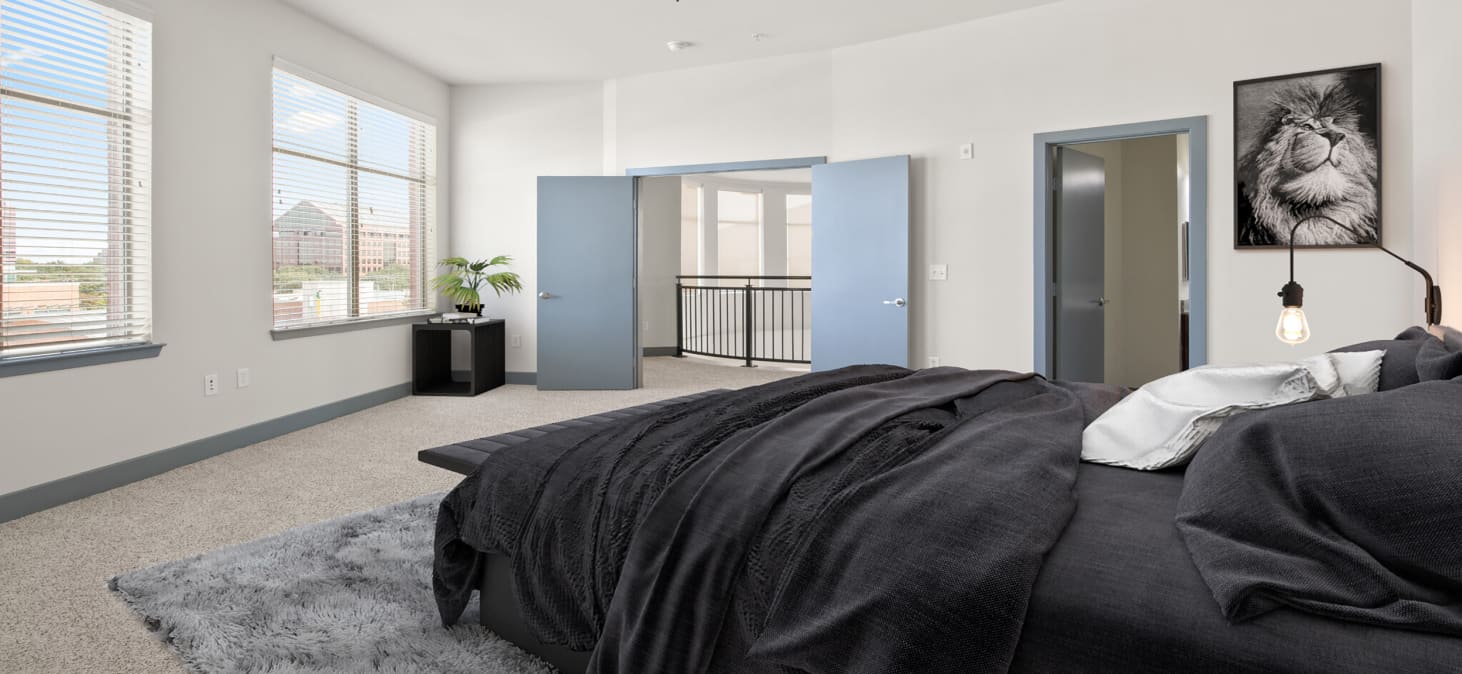 Bedroom at Post Eastside luxury apartment homes in Richardson, TX