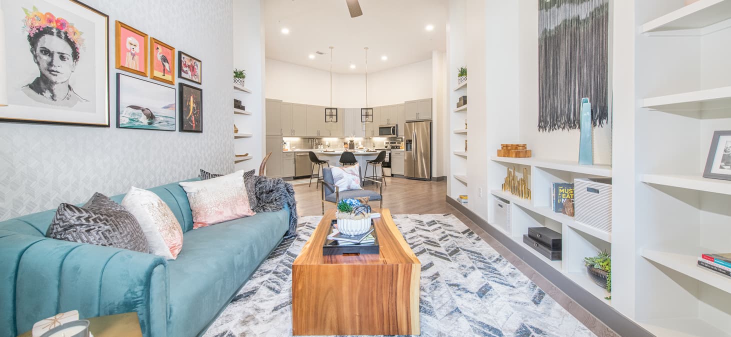 Living space at MAA Frisco Bridges luxury apartment homes in Dallas, TX