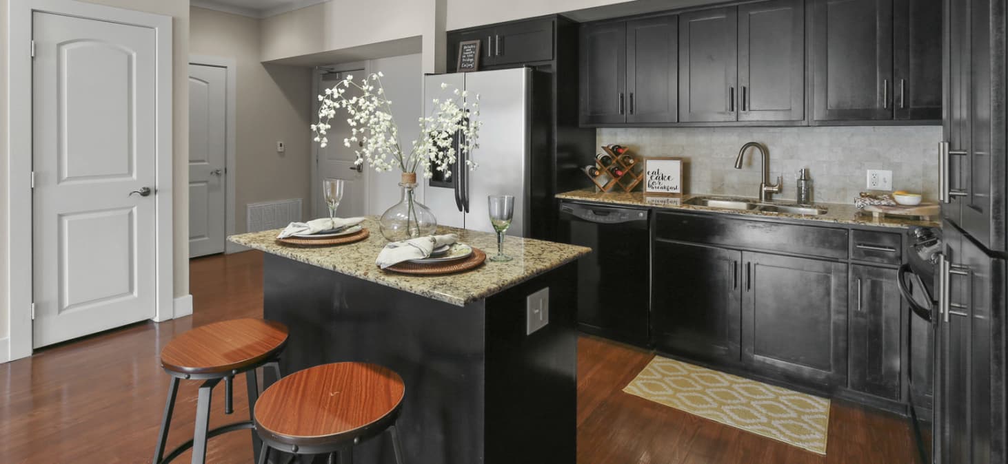 Kitchen 2 at MAA Times Square at Craig Ranch luxury apartment homes in Dallas, TX