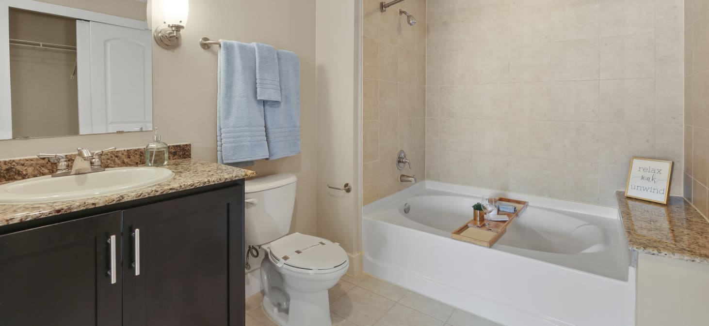Bathroom 2 at Times Square at Craig Ranch luxury apartment homes in Dallas, TX