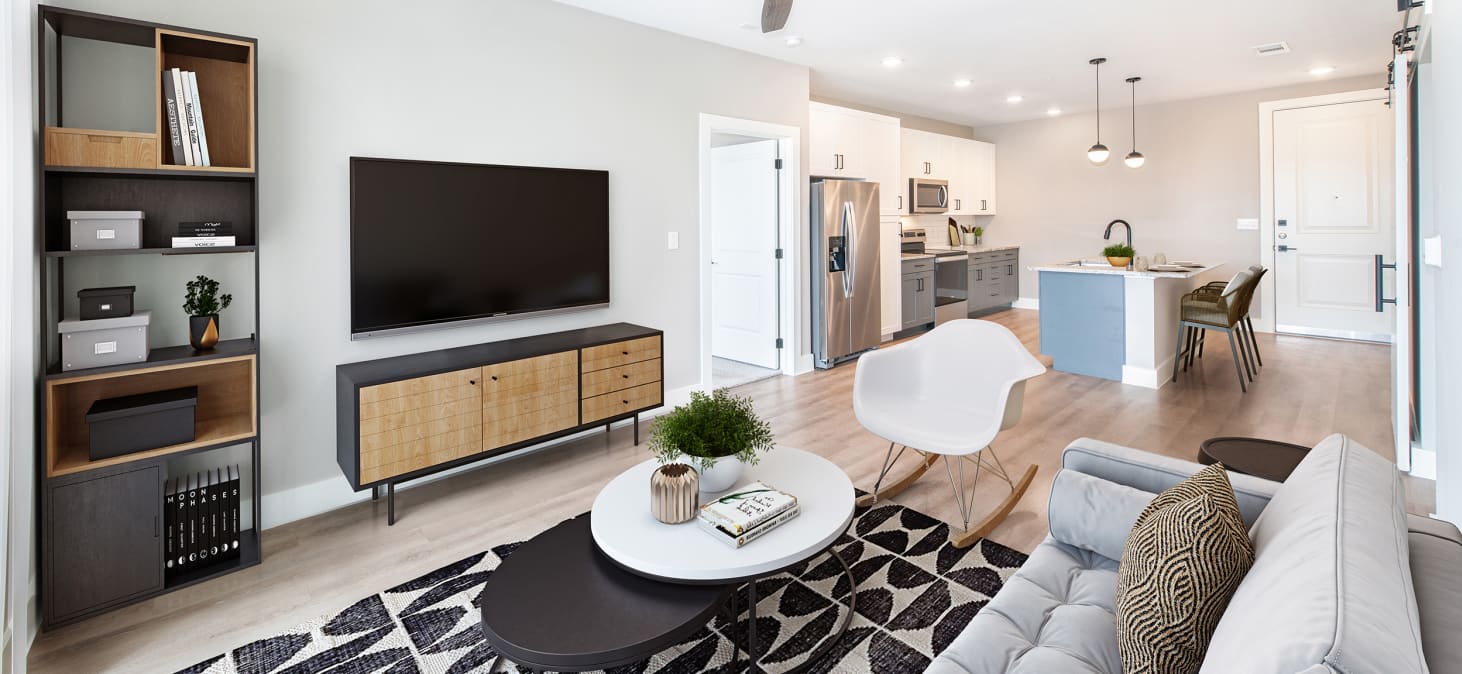 Living room area at MAA Park Point in Houston, TX