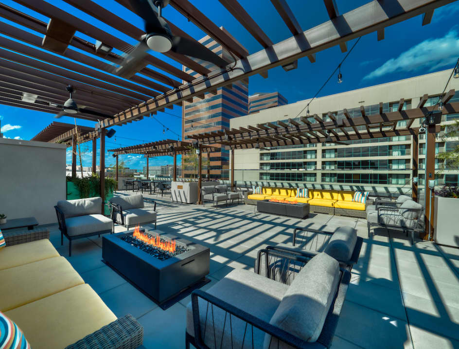 Rooftop lounge at MAA Central Ave in Phoenix, AZ