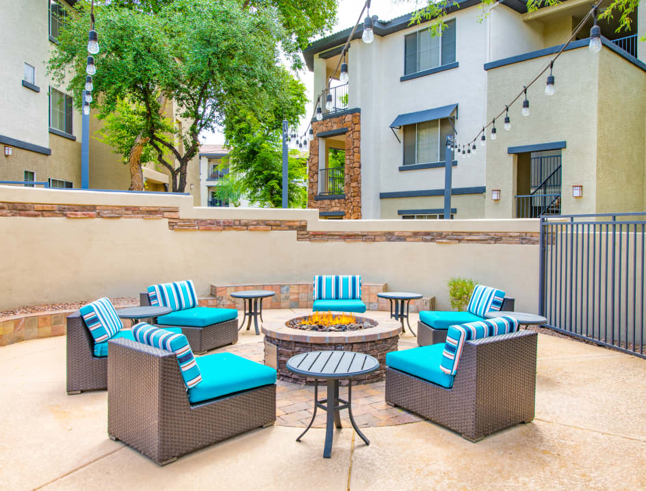 Fire Pit at Talus Ranch luxury apartment homes in Phoenix, AZ