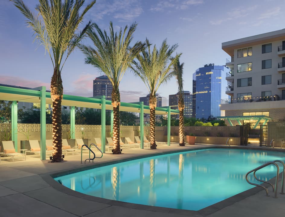 Exterior Evening MAA Midtown Phoenix Phoenix AZ