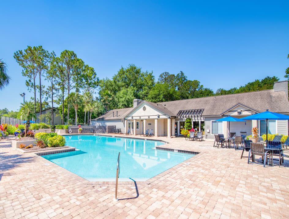 Pool at Woodhollow luxury apartment homes in Jacksonville, FL